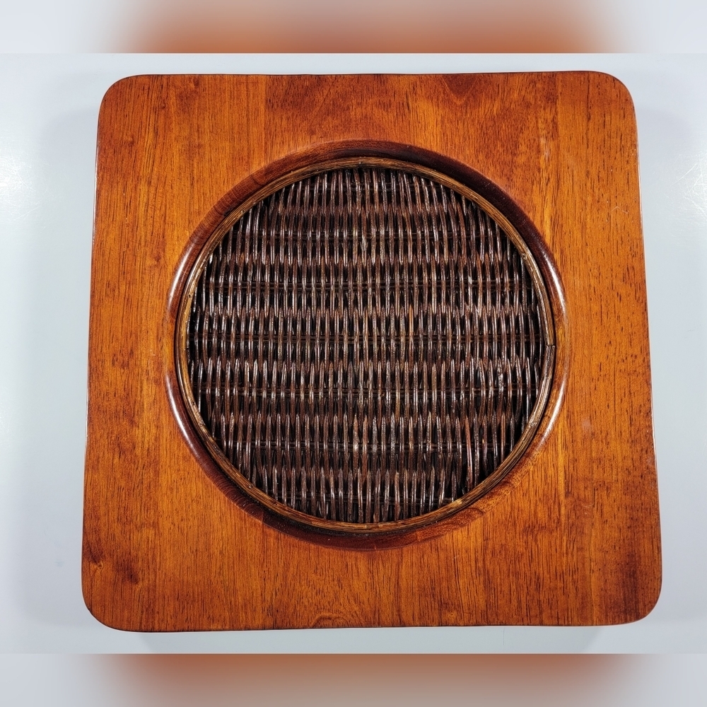 Lenox Riverwood Teak Square Plate Charger Decorative Rustic Cabin Replacement - Picture 2 of 11